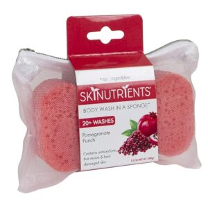 Spongeables Body Wash in a 20+ Wash Sponge, Pomegranate Punch