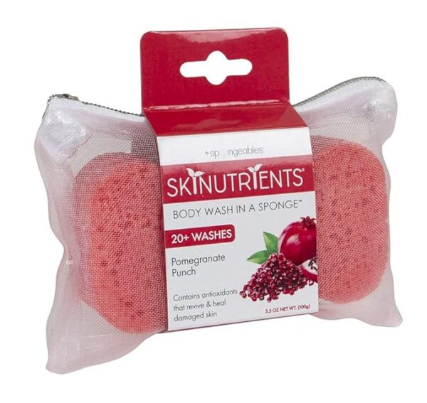 Spongeables Body Wash in a 20+ Wash Sponge, Pomegranate Punch