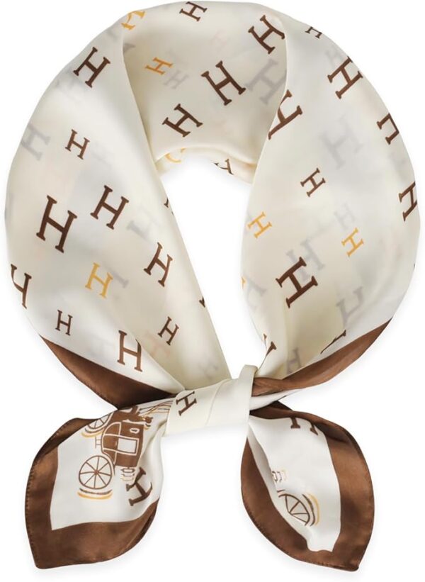 EXTREE Fashion Silky Satin Headscarf for Women Girls: Exquisite Pattern Lightweight Silk Graceful Scarfs